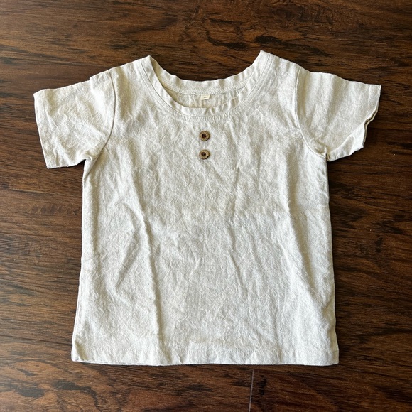 Ashley Rose Boxy Tee in Natural - Picture 2 of 6